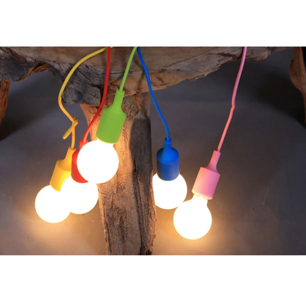 

Silicone Hanging Lamp Holder with E27 Base LED Light Socket for Kitchens Dining Rooms Living Rooms Corridor Bars Restaurants (