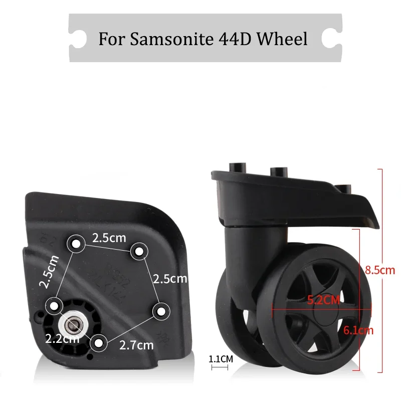 For Samsonite 44D Universal Wheel Replacement Suitcase Silent Smooth Shock Absorbing Durable Convenient Accessories Caster Wheel