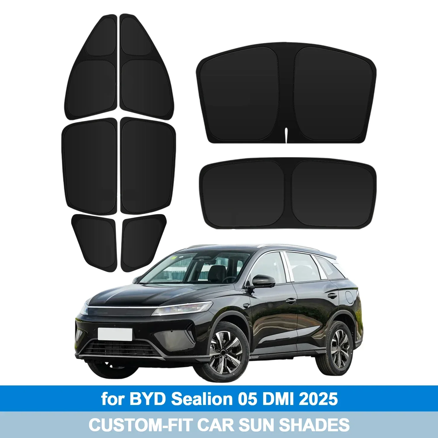 

For BYD Sealion 05 DMI 2025 Windshield Sun Shade Side Window Shades Cover Sun Visor Shield Privacy Protection