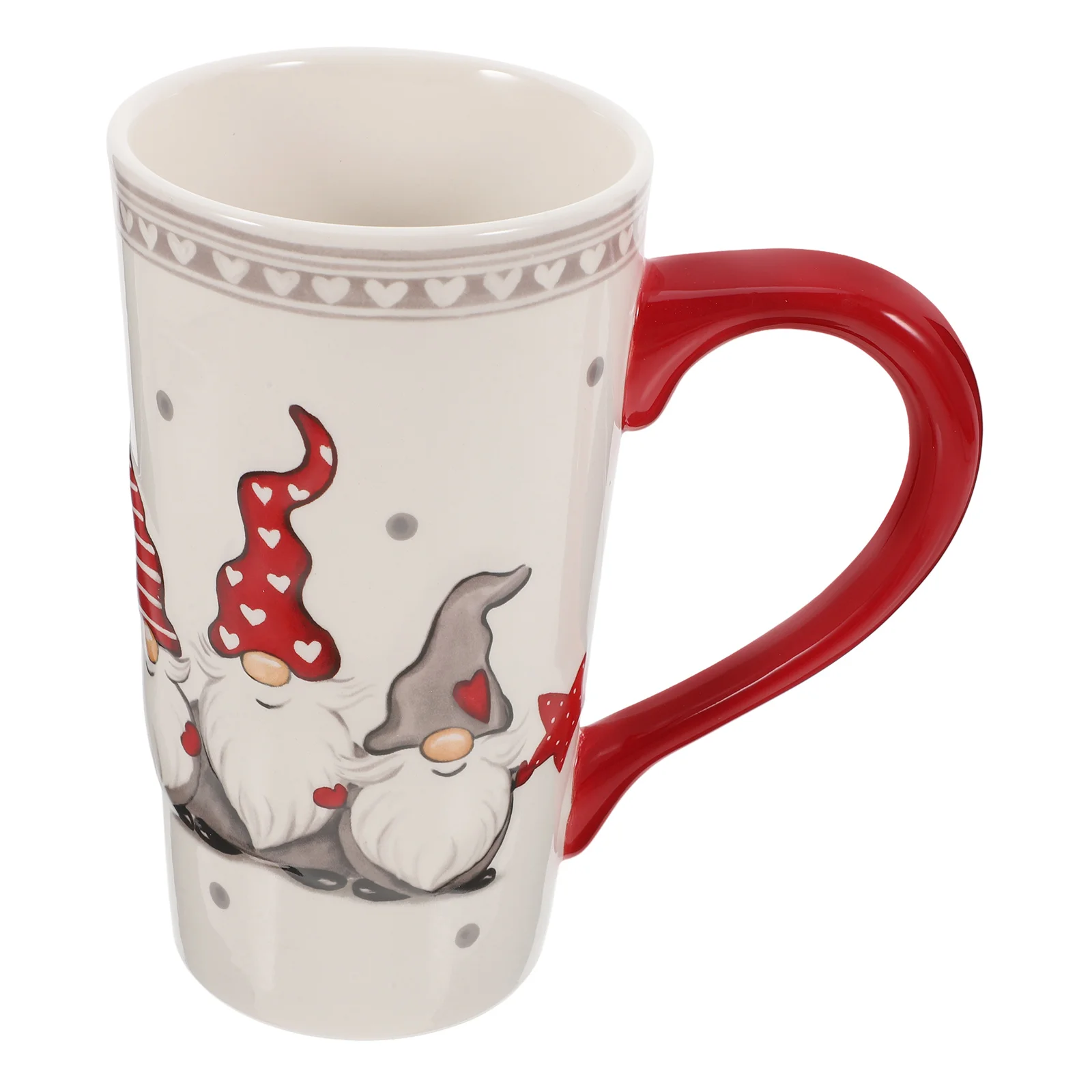 

Large Capacity Ceramic Mug Coffee Tea Cup Holiday Drink Mugs Santa Pattern Milk Water Beverages Christmas Gift Kitchen Dining