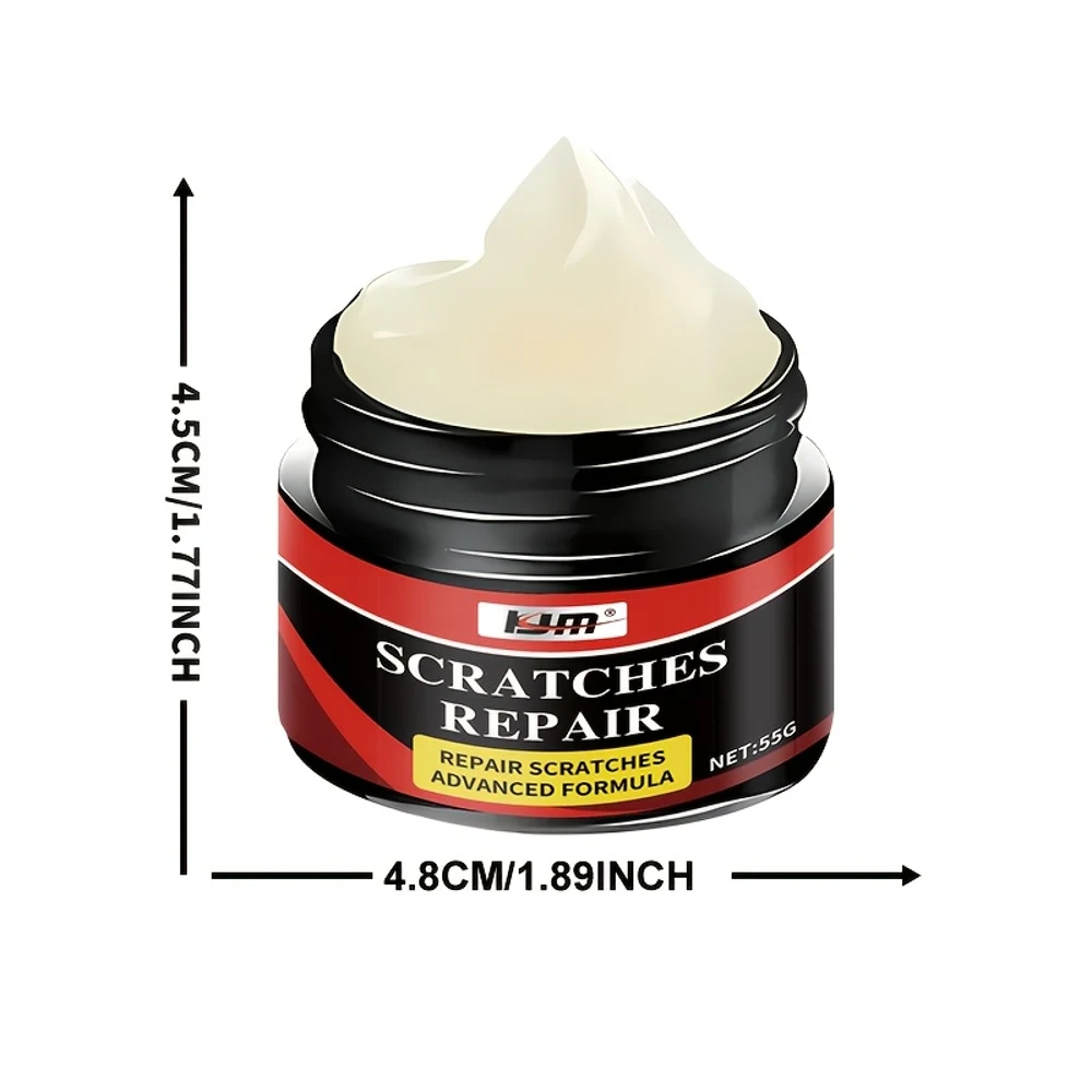 KJM 55ml Scratch Repair Wax Kit - Universal Car Paint Scratch Remover with Polishing Effect, PE Material, Easy Application for M