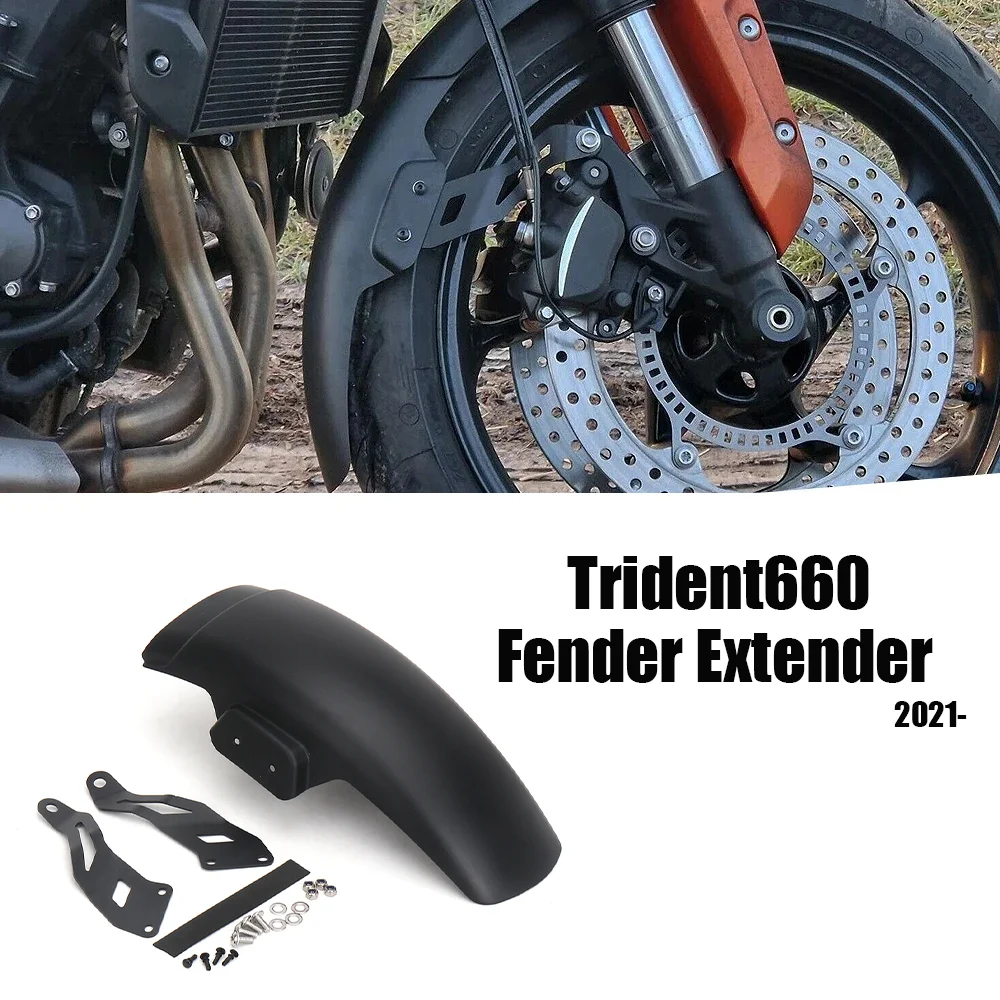 

For Trident660 Trident 660 trident TRIDENT 660 2021-2024 New Motorcycle Accessories Front Mudguard Fender Extender Extension Kit
