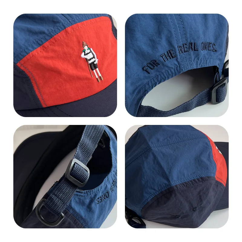 Japanese Juvenile Sun Visor Cap Retro Niche Color Thin Quick-drying 5 Panel Baseball Cap Women Men Summer Couple Baseball Cap
