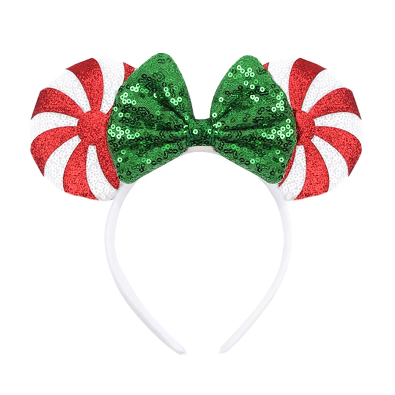 2024 Disney Mouse Ears 1.5cm Velvet Headband Sequins 4.5\