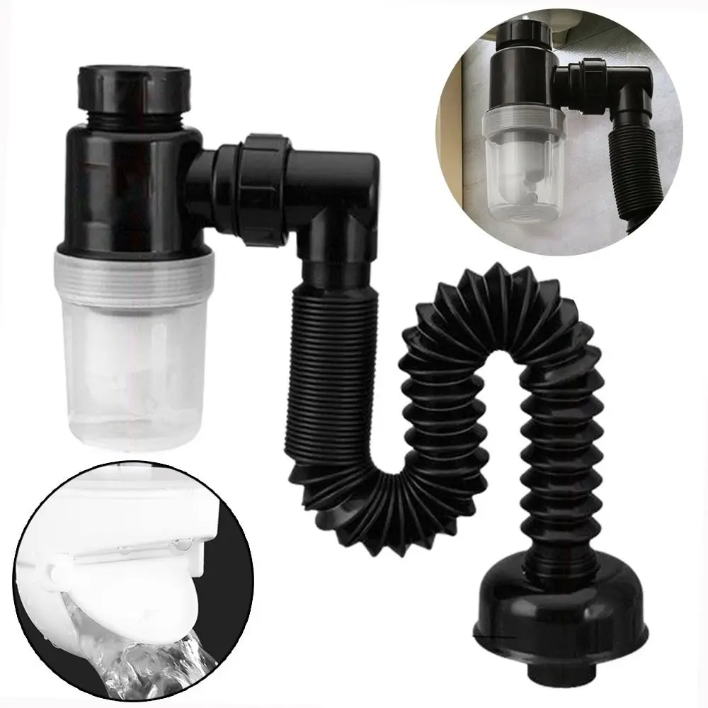 

Universal Flexible Sink Drain Pipe Set Retractable Deodorant Drainage Tube Basin Installation For Kitchen Bathroom Accessories