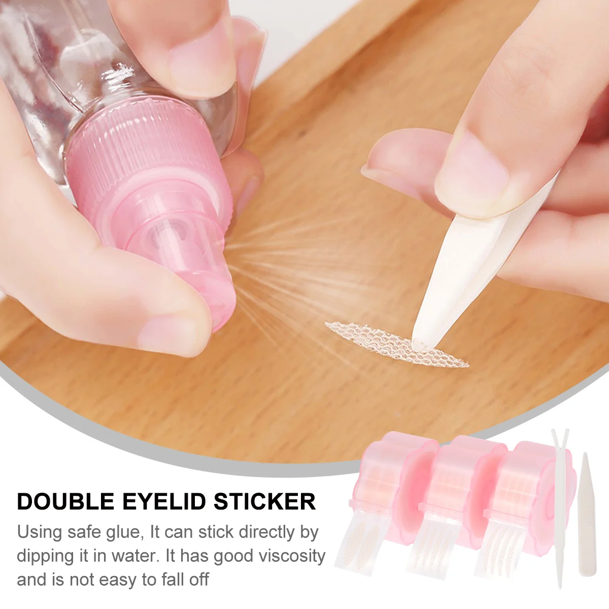 

1080Pcs Double Eyelid Sticker Lace Mesh Invisible Traceless Instant Eye Lift Paste Double Eyelid Sticker