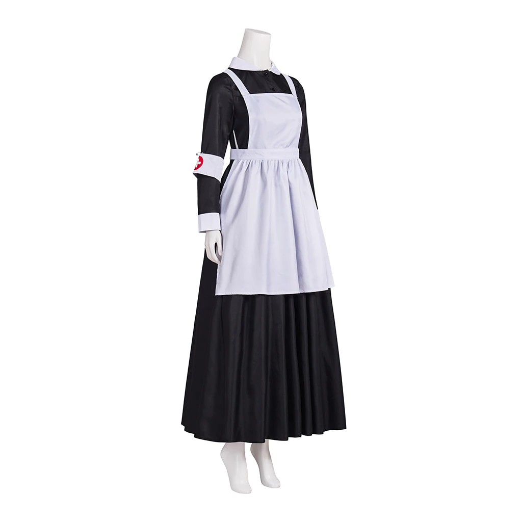 Cosplaydiy Nightingale Cosplay Victorian Nurse Uniform Civil War Nurse Costume Women Maid Dress Halloween Fantasia Dress Up