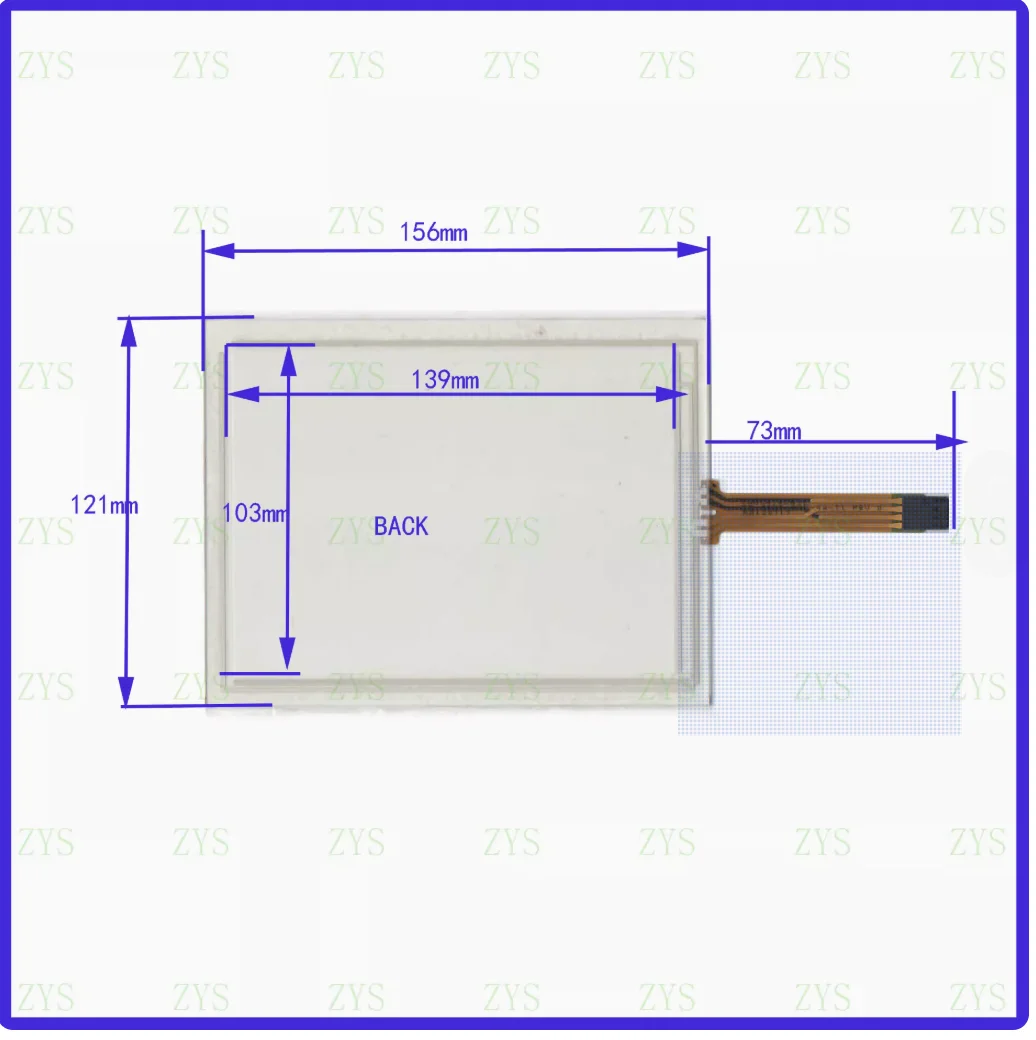 

156 * 121MM 6.5-inch touch handwriting external screen glass four wire resistor industrial control special high sensitivity