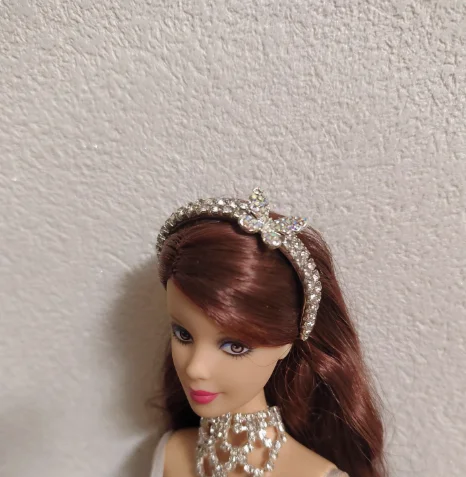 Need 15days process time New Handmade Toy necklace Earrings Crystal diamond accessories for your 1/6 scale BB FR dolls BBMOD32