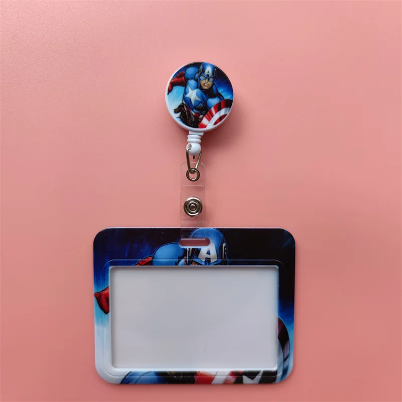 Disney Superhero Horizonta Card Holder fibbia retrattile Business Badge Card Case Men Card Clip medici infermieri Hang credencial