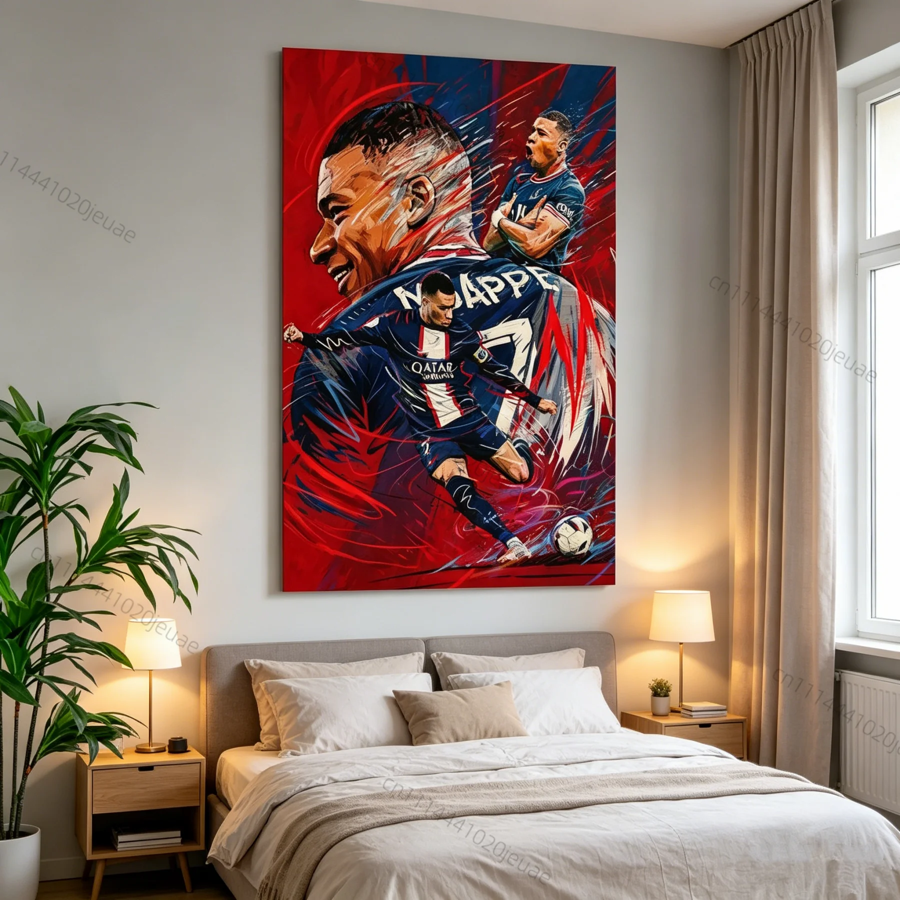 Fußball-Poster, Wandteppich, Wandkunst, Dekoration, M-M ba ppes, Wohnzimmer-Dekoration, Kopfteil, Flaggen, ästhetischer Hintergrund, Stoff, Raumdekoration