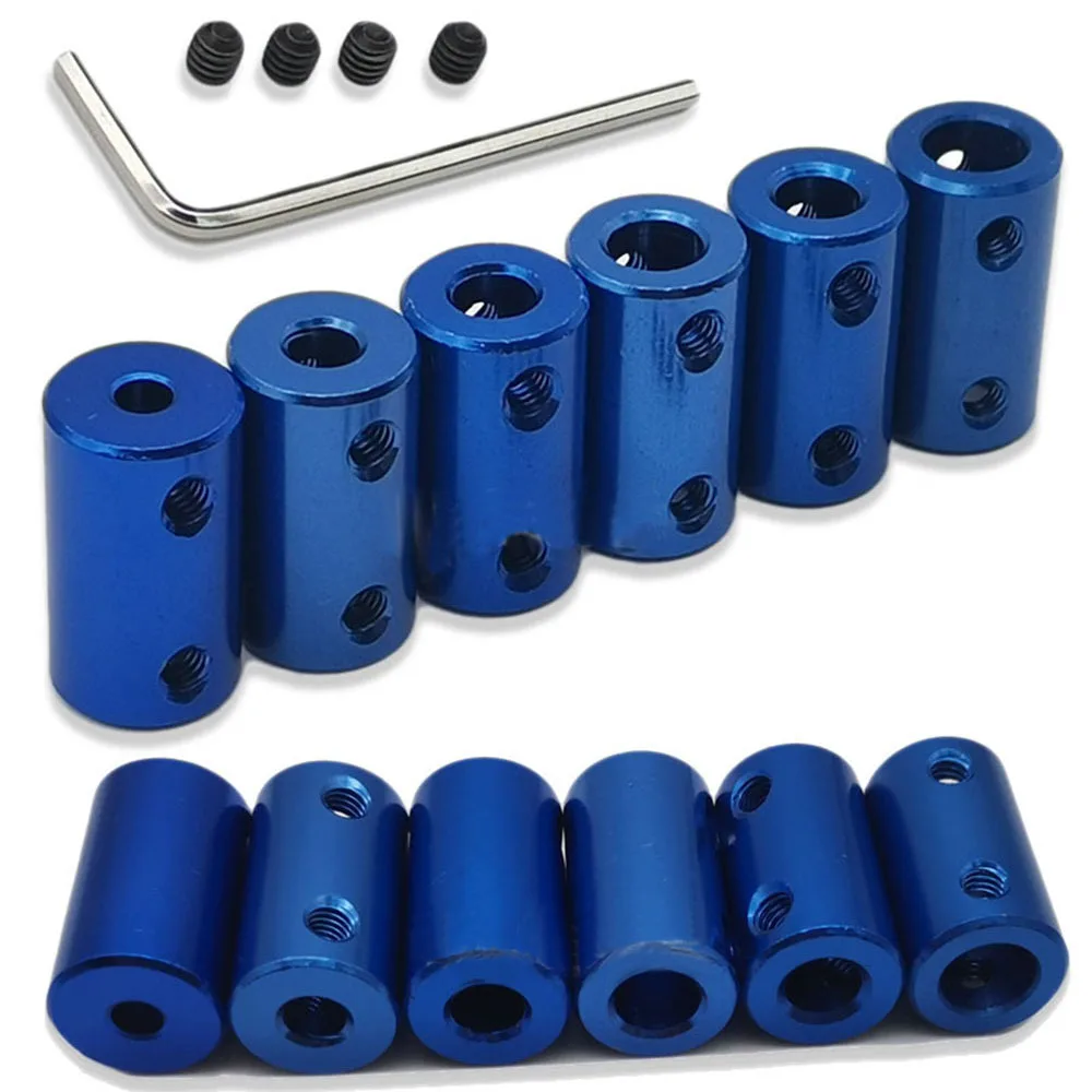 1Pcs 6/6.35/7/8/10Mm Aluminum Alloy Rigid Shaft Coupling  Coupler Motor Connector for  Transmission Parts