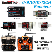 RadioLink RC Receiver R12DS R12DSM R9DS R6DS R6DSM 2.4G 6/9/10/11/12CH Receiver for RC Transmitter AT10II/AT10/AT9S Pro/AT9