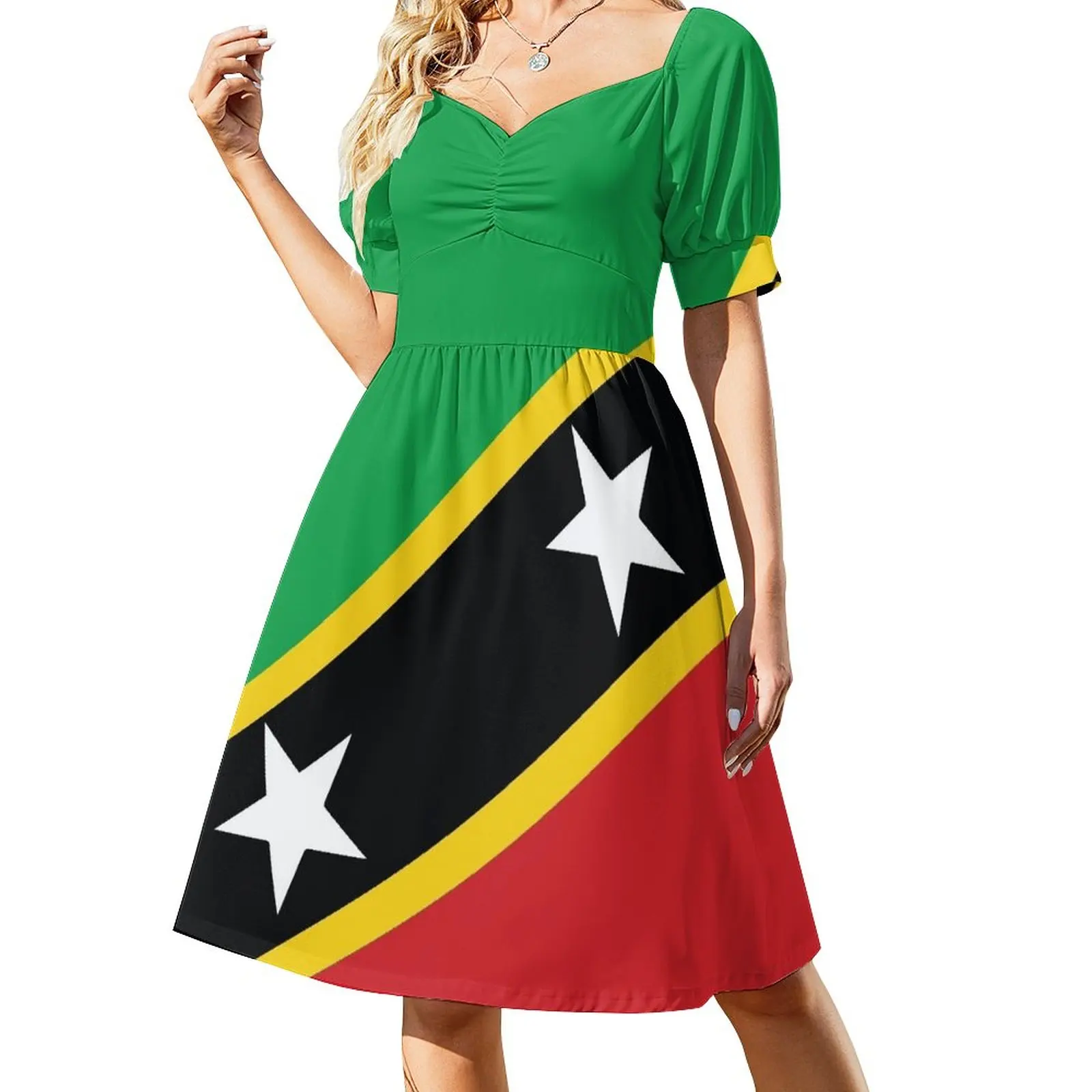 St Kitts and Nevis National Flag Dress Dress vintage Dress women