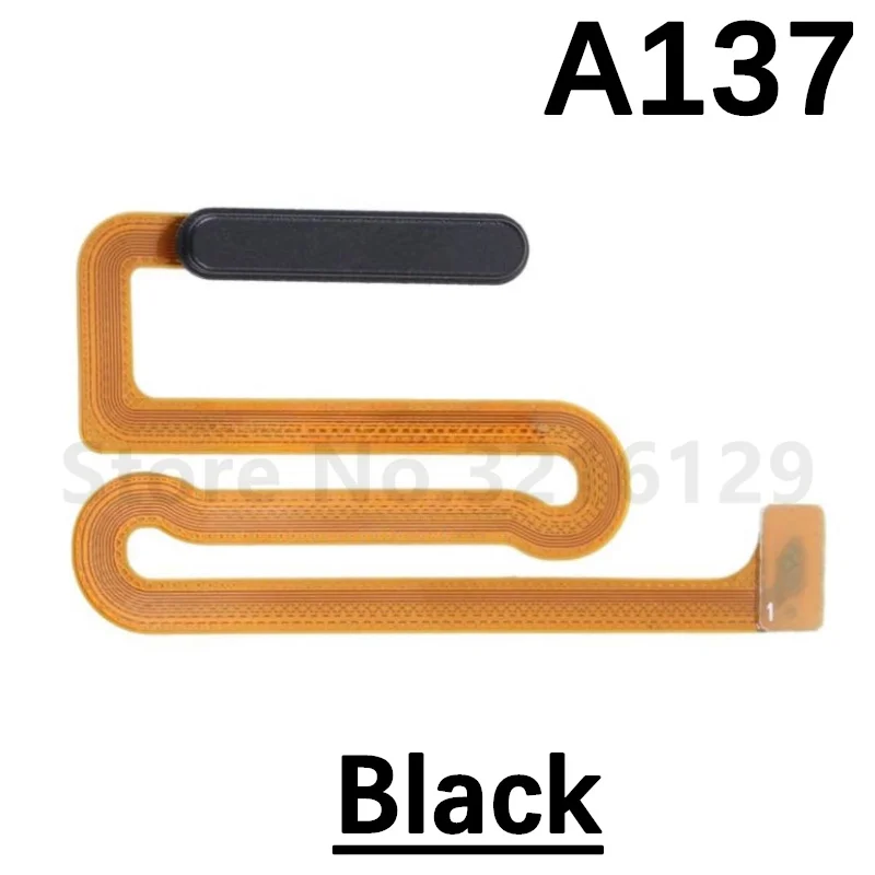 New For Samsung A13 A135 A136 A137 A03s A037 Home Button Fingerprint Sensor Flex With Power Key Button Flex Cable