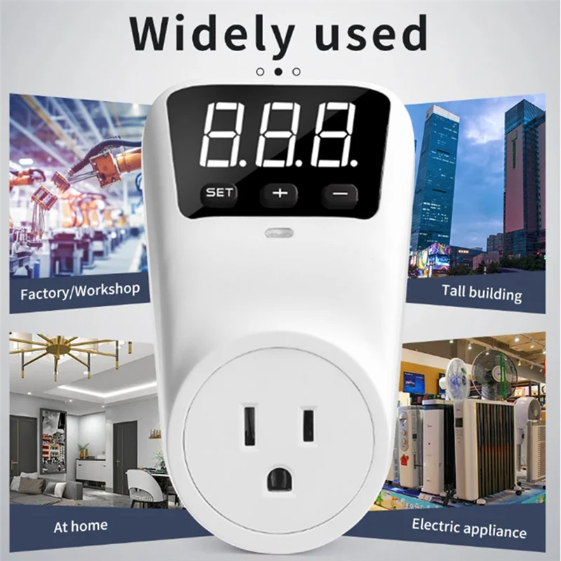 

AT05-HLP02 Digital Display Power Automatic Reset Over Under Voltage Protector Socket Surge Protector Voltage Protector US Plug