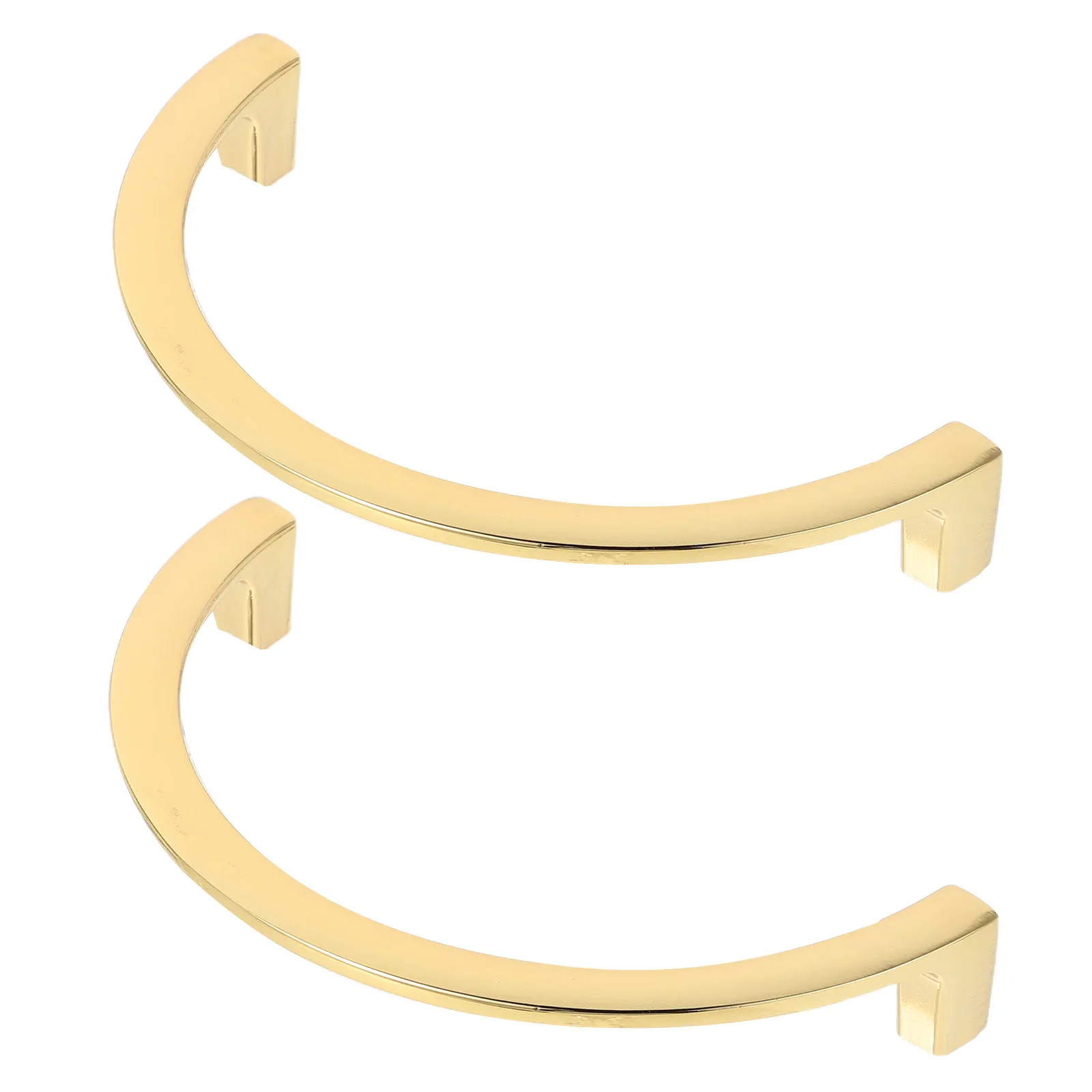 Semi Circle Cabinet Pull Handles Set Modern Aluminum Alloy Ergonomic Grips for Kitchen Bathroom Dresser