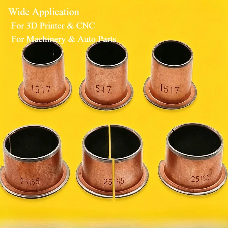 Self Lubricating Bearing Oil Free Copper Sleeve Wrapped Composite Bushing 3mm-45mm ID for 3D Printer CNC Hydraulic Parts 8X10X10