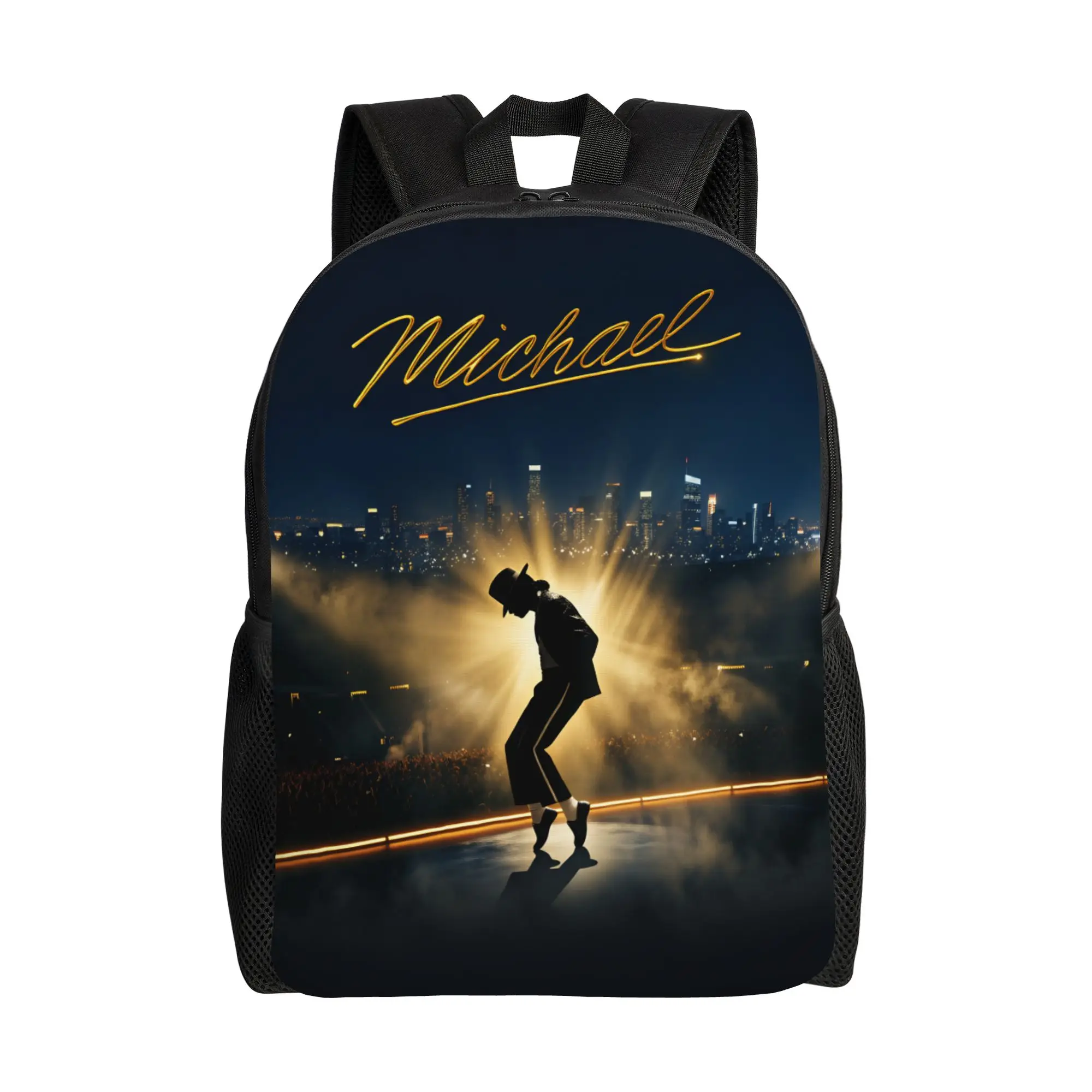 Michael MJ Backpack  Male Polyester Travel Backpacks Large Aesthetic School Bags Rucksack