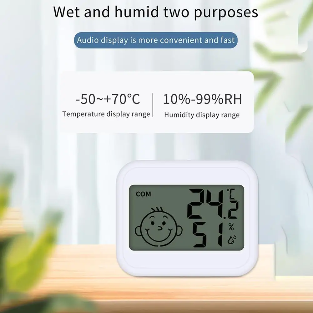 Mini LCD Digitale Thermometer Hygrometer Elektronische Temperatuur-vochtigheidssensor Meter Huishoudelijk ABS Thermometer Weerstation