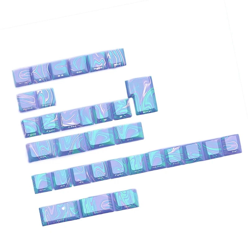 DN59 136PCS Keycap Side Print Backlight keyaps PBT Keycaps For Machinery Keyboards