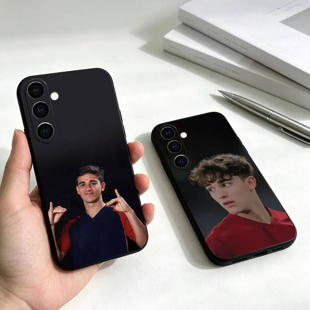 Football star Paez Gavira Phone Case Black Silicone Soft For Samsung Galaxy A73,A72,A71,A70,A53,A52,A51 Gift