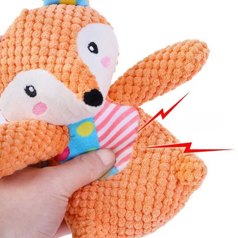 الحيوانات الأليفة ألعاب من نسيج مخملي الكلب التفاعلية تنظيف الأسنان اللعب لطيف الحيوان نمط لدغة مقاومة صار جرو الصوت مضغ لعبة مستلزمات الحيوانات الأليفة