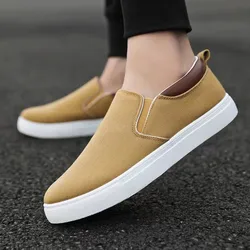 Men Canvas Shoe Casual Sneaker for MenLight Slip-on Vulcanized Comfortable Male Flats Loafers New Black Trainers Zapatos Hombre