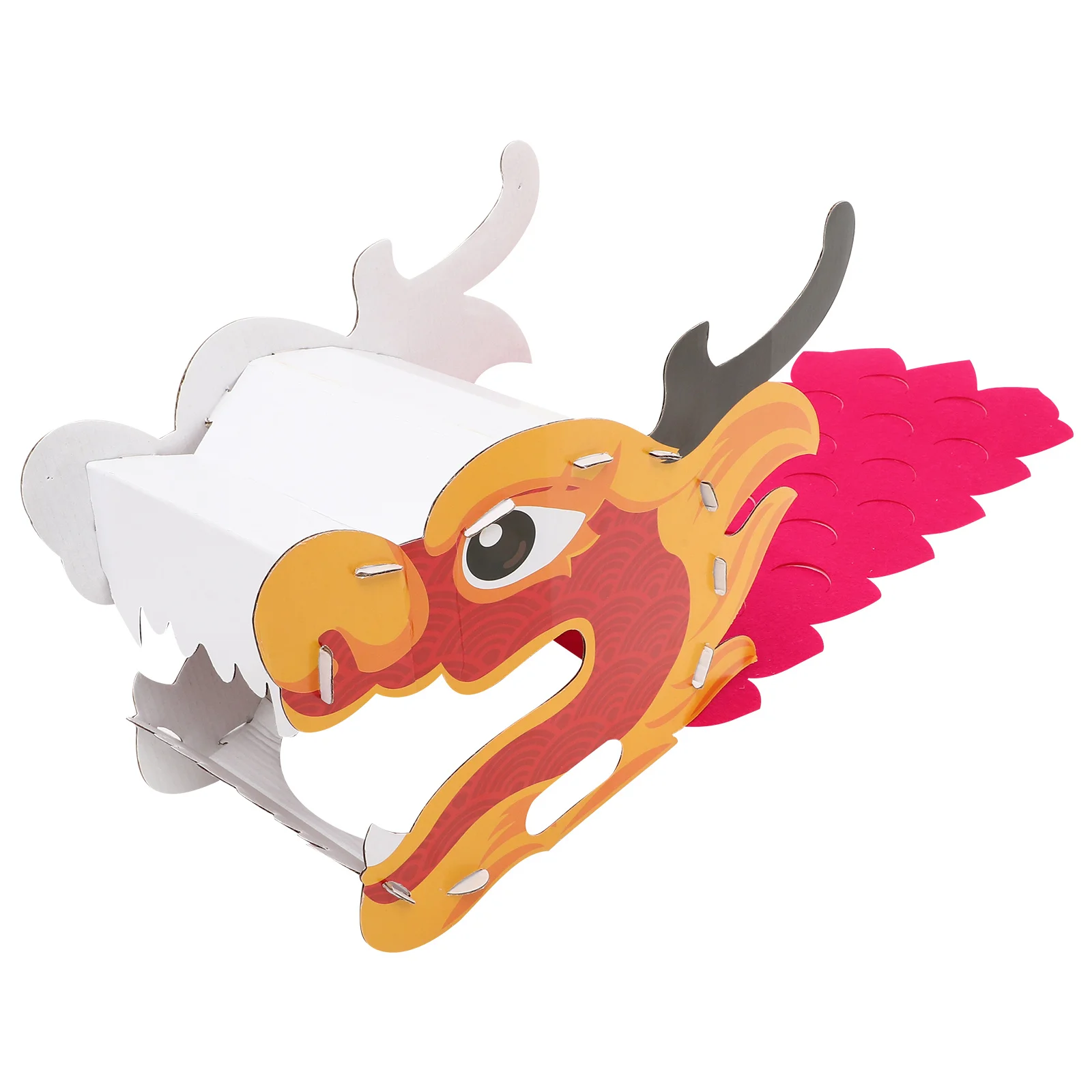 

1Set Dragon Head Making Craft Kit Exquisite DIY Paper Dragon Head for Children Handmade Activity Home Kindergarten Use Sturdy