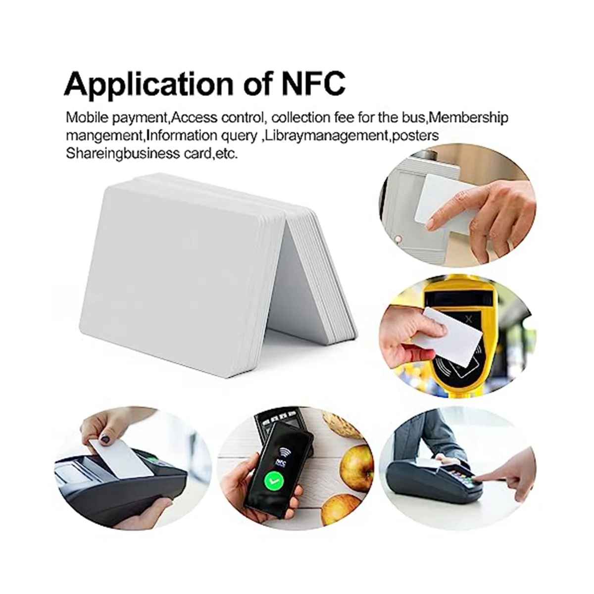 100 Stuks Nfc Kaarten Blanco 215 Nfc Kaarten 215 Tags Herschrijfbare Nfc Kaarten 504 Bytes Geheugen Voor Alle Nfc Enabled Apparaat