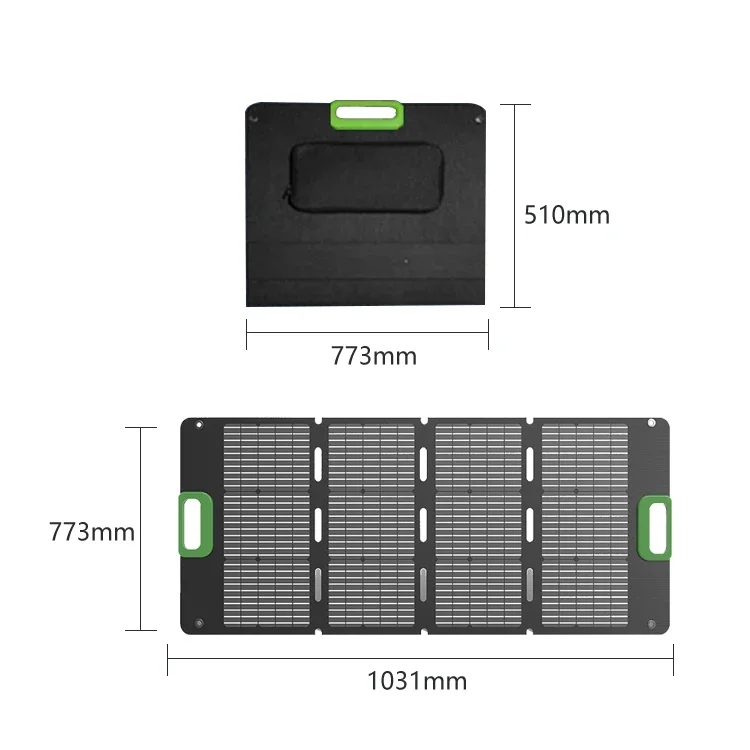 100w 200w Monocrystalline Portable Solar Panel Foldable Bag For Outside Accept Usb QC For Phone Battery Charging