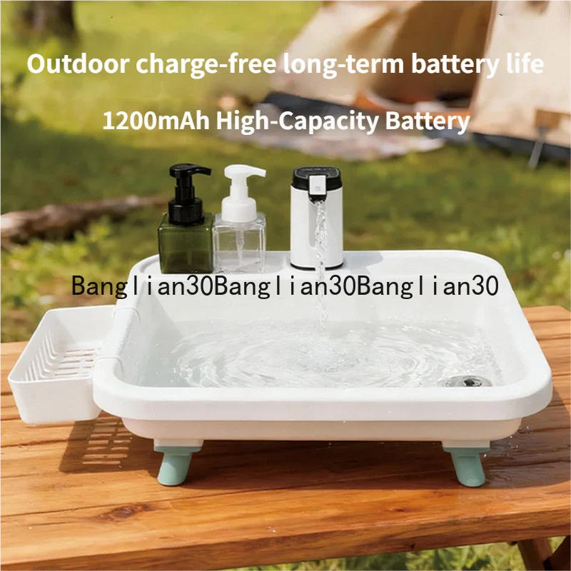 Outdoor Portable Sink Multifunctional Folding Camping Sink With Electric Water Pump Suitable For Camping Travel And Family Use