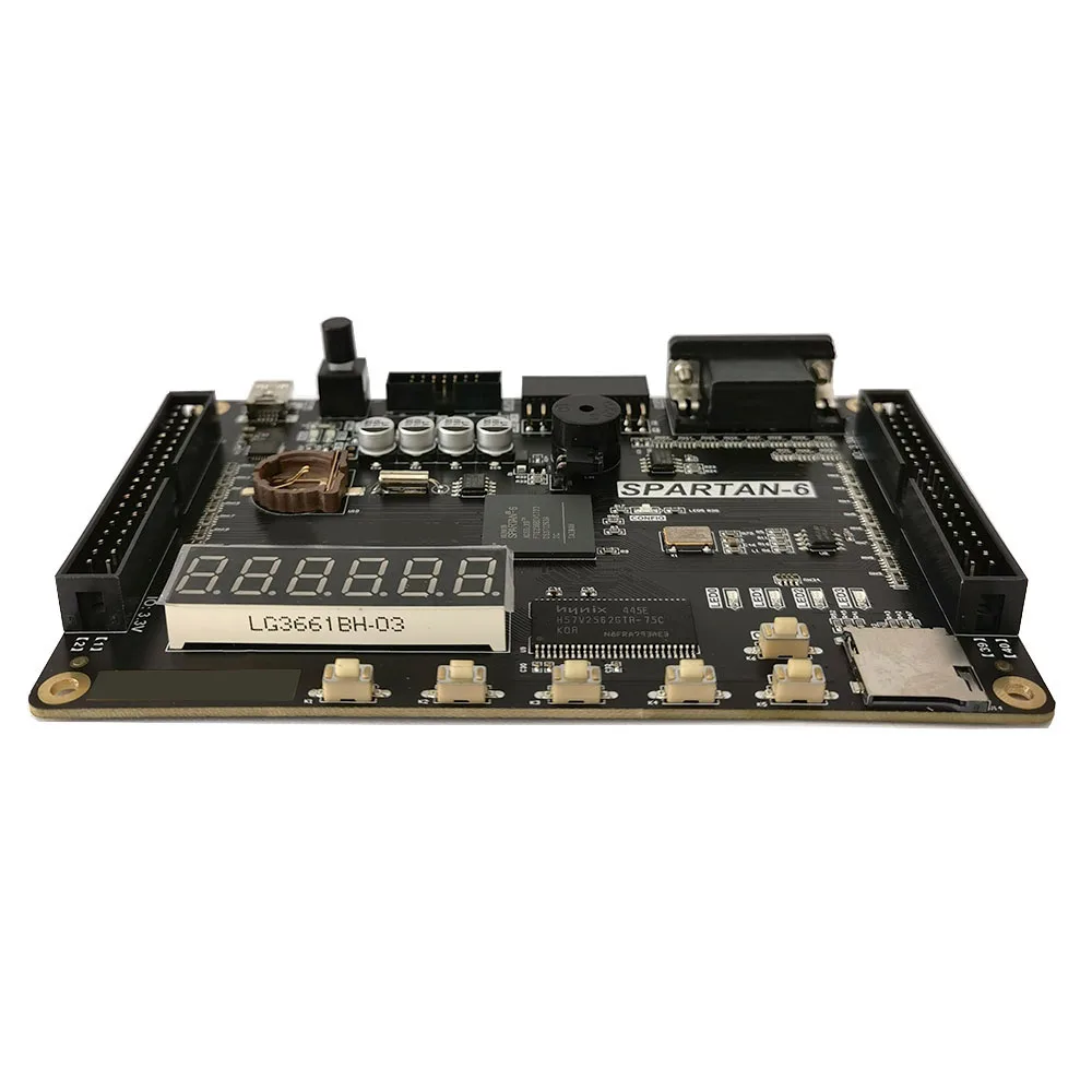 FPGA Development Board Xilinx Spartan-6 XC6SLX9-2FTG256 Card with 256Mb SDRAM SD Card  Camera VGA and AD/DA  LCD TFT