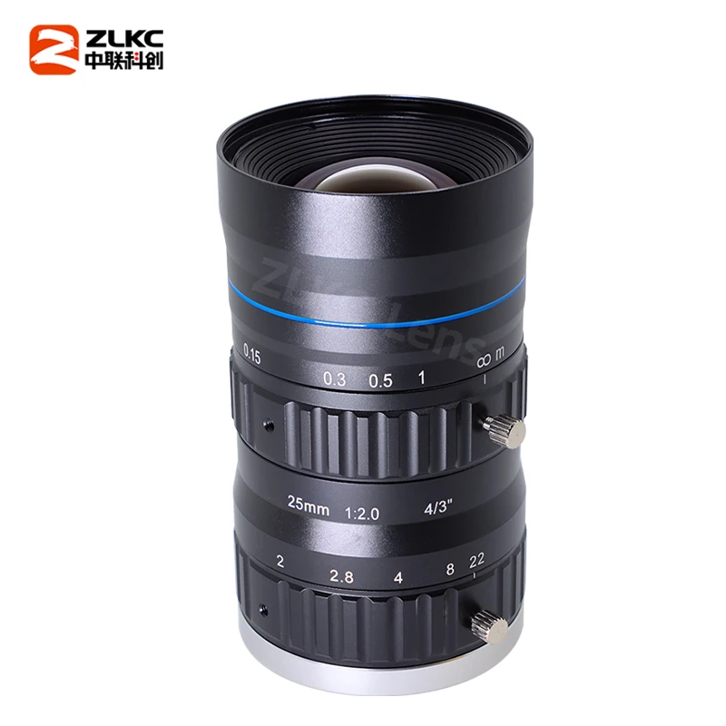 Industrial Camera Lens 4/3 Inch 25 mm C Mount KM2520MP12 Industrial Machine High Resolution F2.0 Manual Iris 12Megapixel Camera