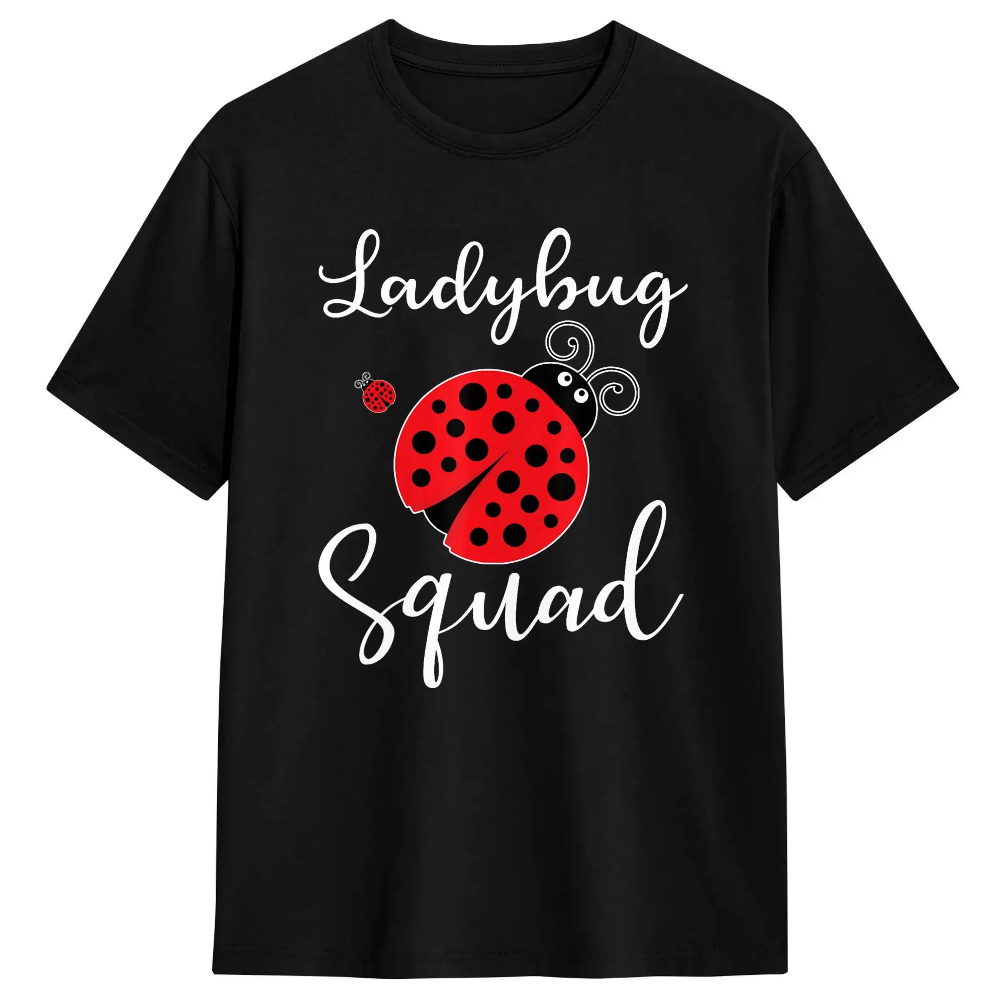 Men Ladybug Squad T Shirt  Pure Cotton Clothes Hipster Short Sleeve Crew Neck Tee Shirt Big Size T-Shirt