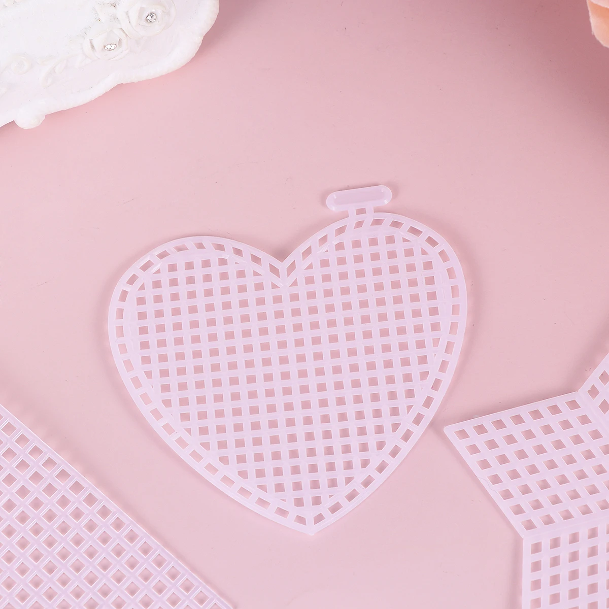 

50 Pcs Kits Plastic Sheet Shaping DIY Cross Stitch Mesh Multipurpose Perforated