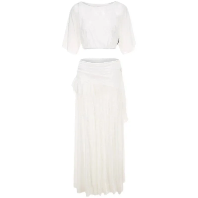 Costumi di danza del ventre personalizzati Set di pizzo Abito da pratica di danza sexy Abbigliamento da squadra Top e gonna 2 pezzi