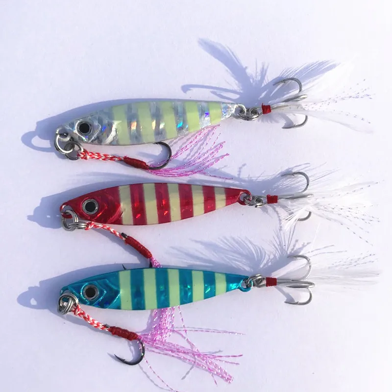 Shore Long Casting Jigs Fishing Lure Slow Shaking Jigbait 7-80g Artificial Lures Hard Baits Glow 1 Piece Sale