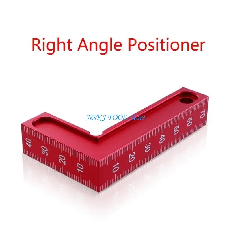 

L8RC 90 Degree Positioning Ruler Aluminum Alloy Positioning Ruler for Picture Frame Woodworking Carpenter Clamping Tool