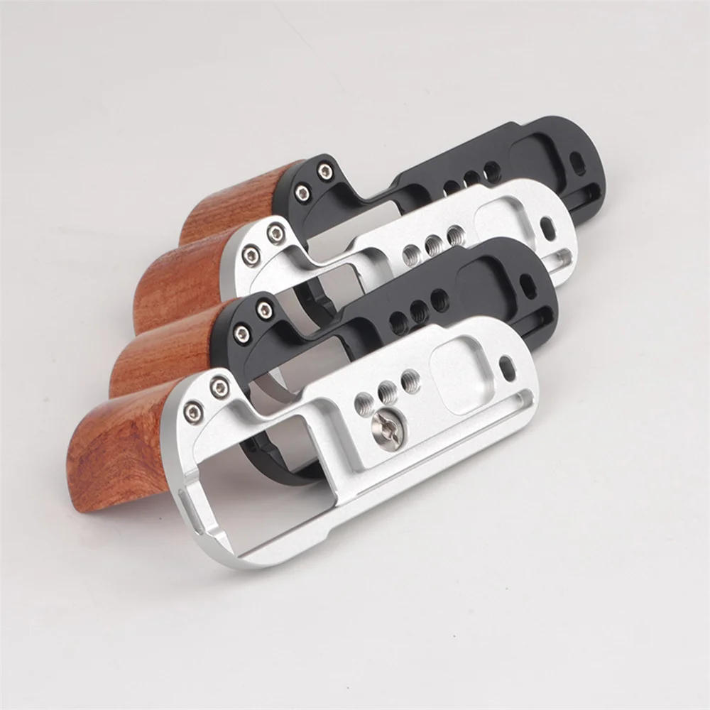 Pegangan kamera dengan pelat rilis cepat untuk FUJIFILM XT50 pegangan kayu Vintage l-bentuk aksesoris pegangan kamera mikro