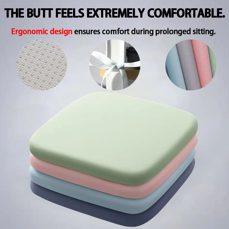 Thick Seat Cushion Ultra Soft Memory Foam Office Chair Pad Breathable Rebound Waist Cushion