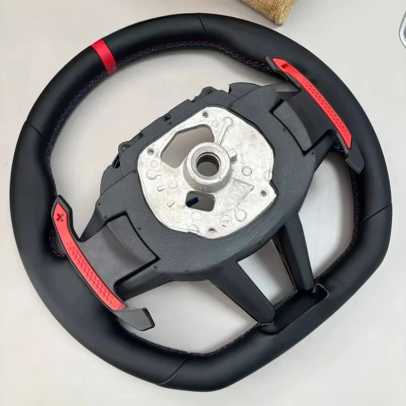 For BMW G01 G20 G21 G80 G81 G22 Brand new red style steering wheel with buttons and frame, equipped with shift paddles