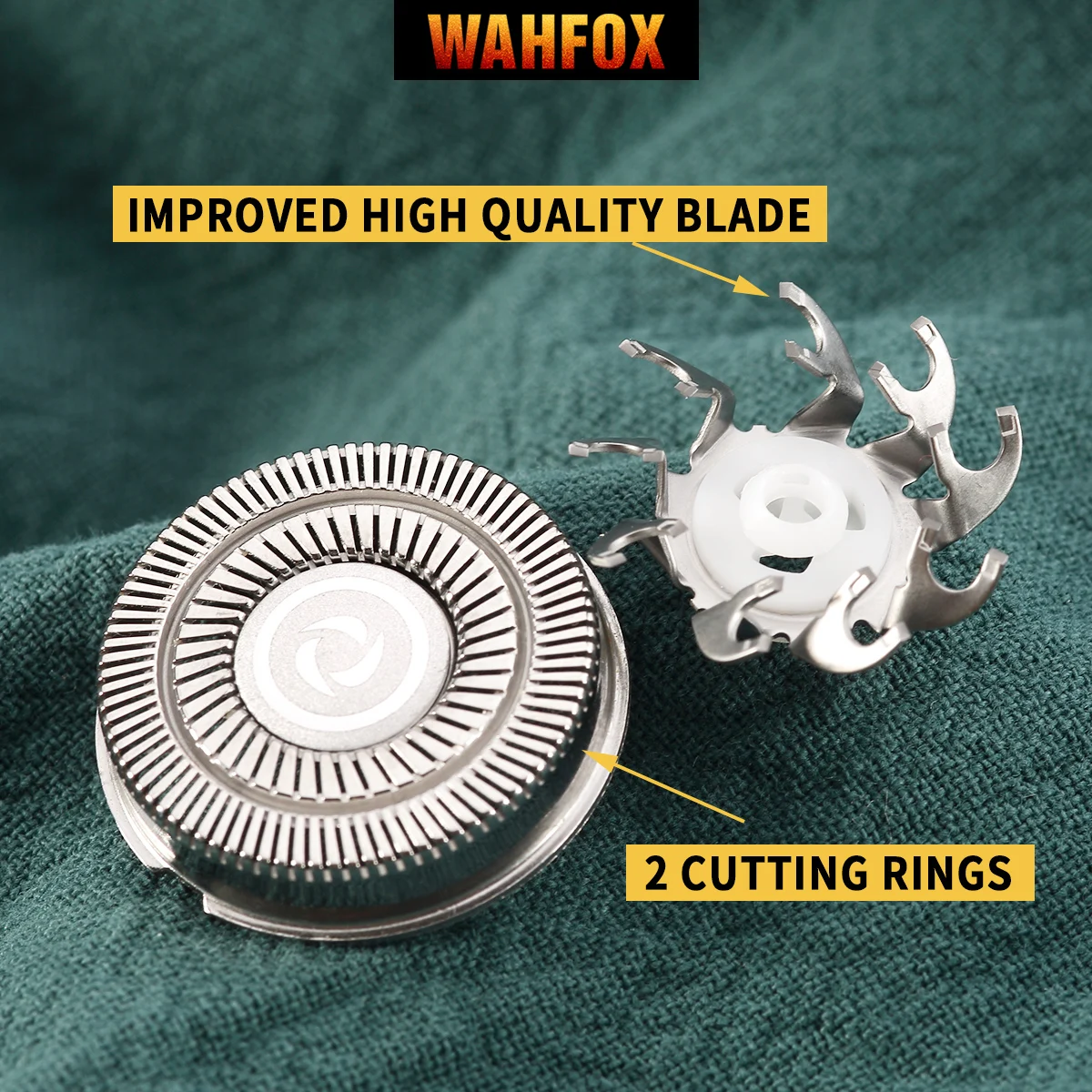 WAHFOX 4 PCS Shaver Replacement Blades For Skull Pitbull Carver PRO 4 Head Replacement Blade Fit SKULL SHAVER HEAD