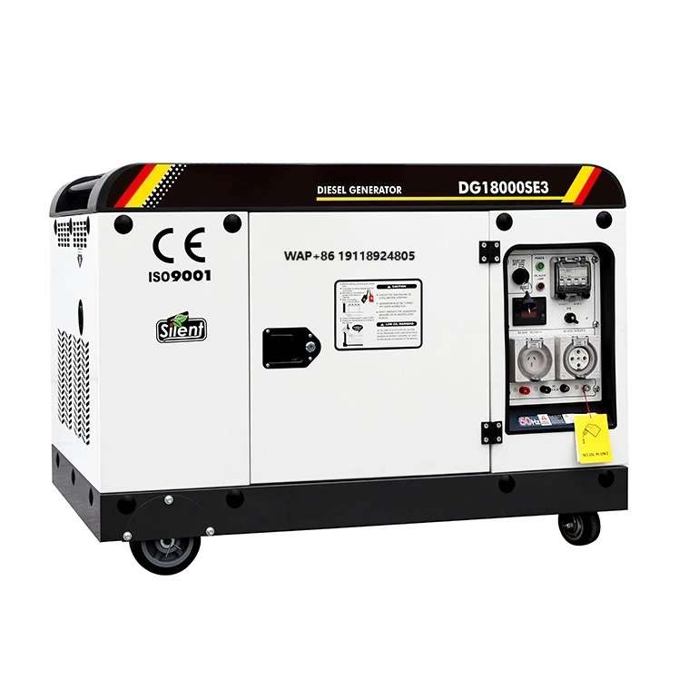 12kW 15KVA Three Phase Electric Start Silent  Generator Silent Mobile  Generator