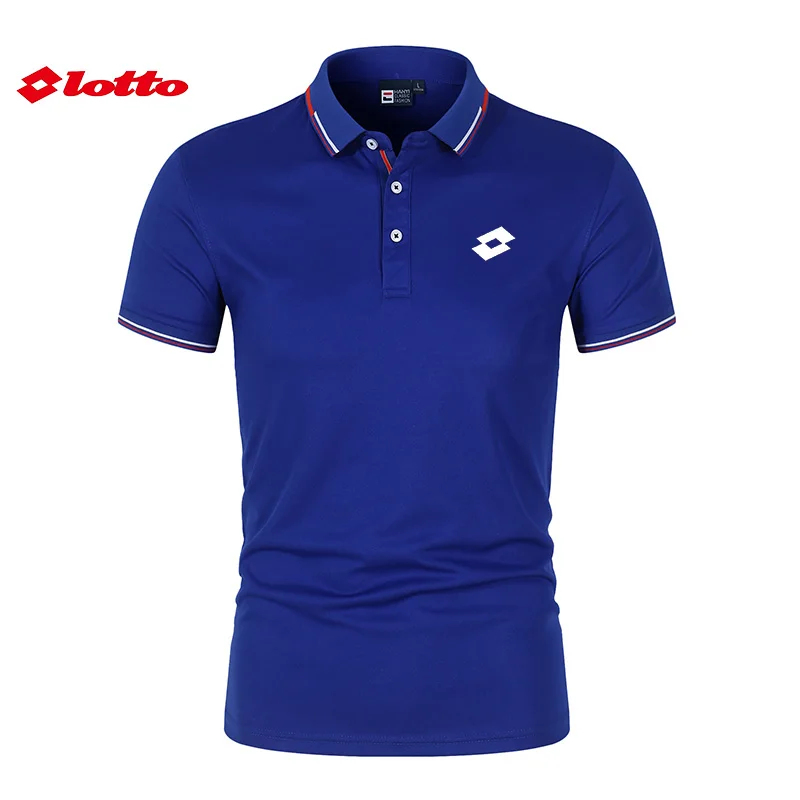 Embroidery LOTTO Polo New Summer Polo Shirt Men High Quality Men's Short Sleeve Top Business Casual Polo-shirt for Men