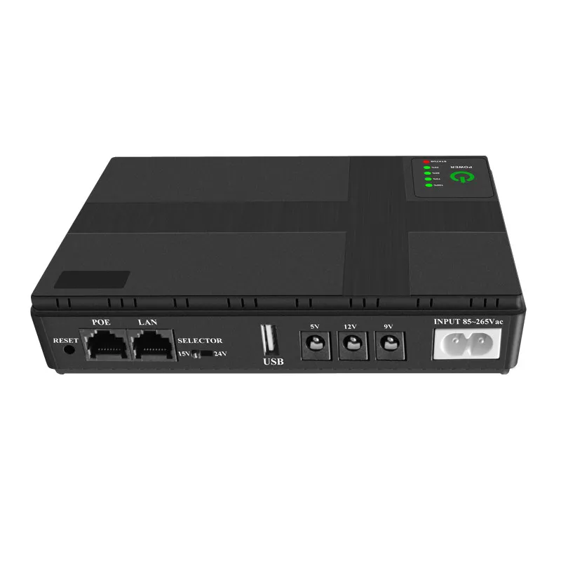 10400mAh DC1036P DC UPS Backup Power 18W/36W Multi Voltage 5V 9V 12V 24V POE LAN Power for Router Phone Camera