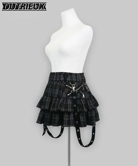 Harajuku Japanese College Style High Elastic Waist Skirt Female Subculture Y2K Casual Mini Skirts for Women 2024 New Summer