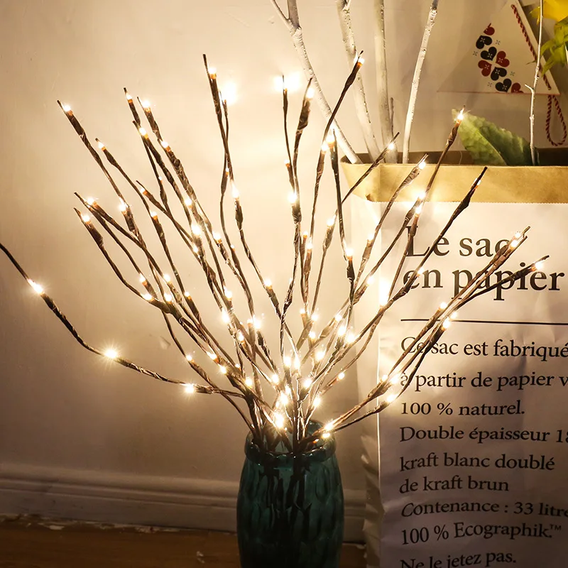 

Fairy Light Decorations for Home Led Branch Artificial 20Led Willow Branch LivingRoom Corner/table Flower Vase Decorative Lights