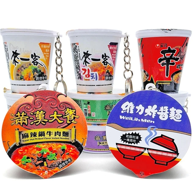 Mini Snacks Pendant Bag Pendant Creative Backpack Decoration Accessories Gifts Novelty Simulation Instant Noodles Keychain