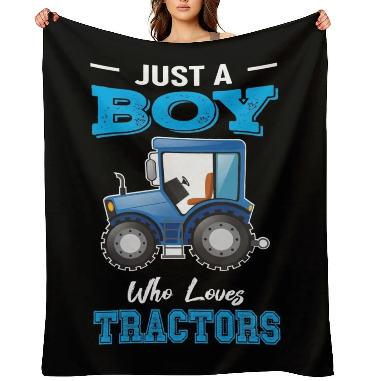 

Just A Boy Who Loves Tractors Throw Blanket cosplay anime Sleeping Bag Vintage christmas gifts Blankets